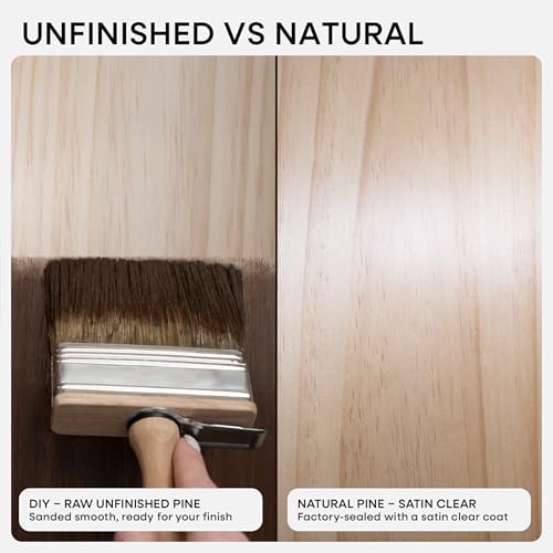 Homeforia 42 Inch DIY Floating Shelves, High-End Solid Pine Wood, Set of 2 - Image 7