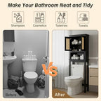 Over Toilet Storage Cabinet with Barn Door & Adjustable Shelves - Image 4