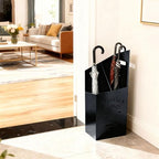 9.84" D x 7.87" W x 23.62" H Detachable Base Umbrella Stand - Elegant Raindrop Design, Water Collection Tray, Gold/Black Finish, Durable Home & Office Organizer - Image 5