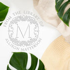Custom Made Home Book Embossed Stamp - Elegant Desk Monogram Library Embosser for Islamic Cultural Center Members - Personalized Custom Book Embossed Stamp for Home Office and Library Use by AcornSalesCo