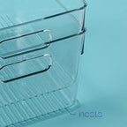 Plastic Food Storage 8 Pack Clear Container Bin with Handles for Organizing Kitchen, Pantry, Refrigerator, Freezer, Pantry, Cabinet, Closet, Bathroom. 10”x7.5”x5.3” - Image 4