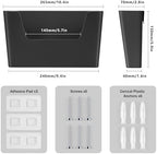 JOMOLA No Drilling File Holder 3 Pack Mail Organizer Wall Mount File Organizer Holder Office Wall Hanging Files Magazines Organizer Plastic Door Mount Wall Pocket with Adhesive Pad, Black Color - Image 2