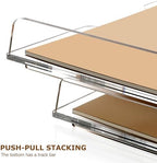 SANRUI 4 Tier Acrylic Paper Letter Tray Desk Stackable Organizer Trays，Clear Enlarged A4 Stackable File Document Tray， Workspace Office Supplies Organizers and Accessories Sorter，13.82inx9.29inx6.7in - Image 5