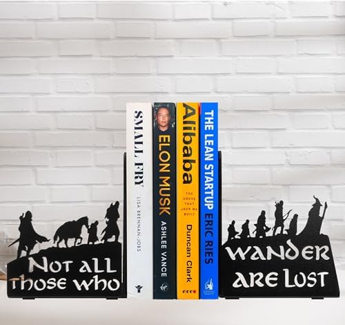 Decorative bookends for Shelves, Heavy Metal Bookends, Unique Bookends, Non Skid Book Ends, Book Stopper for Home/Office Decor/Shelves, 7 X 5.51 X 4 in/Piece (with Quote on Product) - Image 4