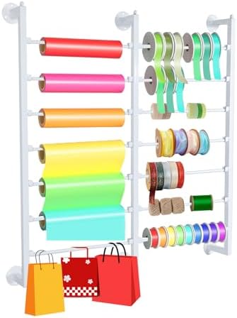 7-Tier Double Row Ribbon Storage Organizer , Wall Mounted Ribbon Organizer by Unknown