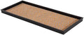 Anji Mountain Heavy Duty Waterproof Rubber Shoe Storage Mat Organizer/Boot Storage Tray Multi Use for Entryway with Coir, Tan and Blue Insert, Fits 3 Pair (34.5" Wide) by AnjiMountain