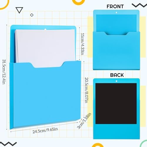 Gilprop 8 Pack Magnetic File Folder Holder for Whiteboard Classroom Storage - Image 2