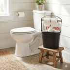 Autumn Alley Farmhouse Toilet Paper Holder Stand – Free Standing Bathroom Tissue Holder in Matte Black – Reserve Storage for Extra Rolls – Magazine Stand – Farmhouse Bathroom DecorBlack - Image 2
