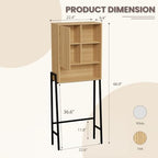 Over The Toilet Storage Cabinet,24" W Bathroom Organizer, Oak - Image 2