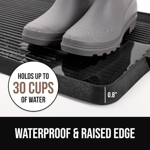 GORILLA GRIP Boot Tray for Shoes, Natural Rubber Door Mat, 48x16 Black - Image 5