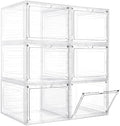 LXLXXL 6 Pack Storage Bins with Lids, 19 Qt Stackable Clear Storage Box by LXLXXL