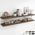 RICHFOCUS 72Inch Floating Shelves for Wall 2Pack|Rustic Brown|8" D by RICHFOCUS