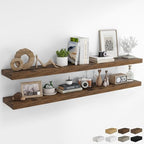 RICHFOCUS 72Inch Floating Shelves for Wall 2Pack|Rustic Brown|8" D by RICHFOCUS