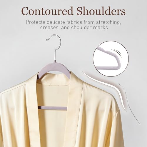 Velvet Hangers 200 Pack, 17.5" Non-Slip Clothes Hangers, Purple - Image 5