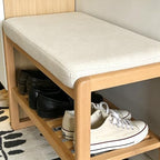 No Assembly Entryway Bench with Shoe Rack - Image 6