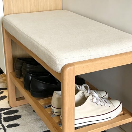 No Assembly Entryway Bench with Shoe Rack - Image 6
