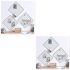 Feadily 6 Pack Metal Grid Panel, 13.8" x 13.8" Black Wire Grid Wall Organizer for Photos, Notes & Decor, Include 2 Hook Racks - Image 6
