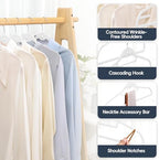 Velvet Stackable Hangers 50 Pack Space Saving Cascading Hook White - Image 5
