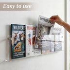 10 Pack Clear Acrylic Magazine Holder Wall, Brochure, 24 Inch - Image 5