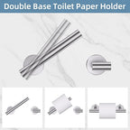 Brushed Nickel Towel Bar Bathroom Hardware Accessories Set, 10 Pieces Upgraded Toilet Paper Holder 23.6 Inch Towel Rack for Bathroom Wall Mounted Stainless Steel Bathroom Set - Image 5