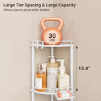 ELYKEN Corner Shower Caddy Standing, 4 Tier Metal Shower Organizer, White - Image 6