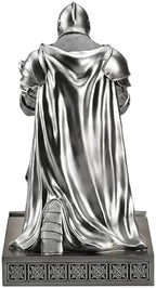 Medieval Armored Knight Pen Holder Figurine Paperweight Phone Stand Silver - Image 5