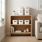 Citylife 7 QT Storage Bins with Bamboo Lids, Stackable with Handles, 4-Pack - Image 2