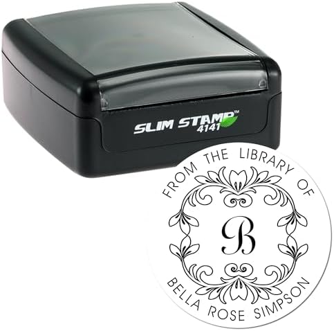 Customized Portable Pre-Inked Beautiful Script Home Library Stamp for Islamic School Teachers - Library Stamp for Books - Custom Made Library Stamping Tool - Ideal for Teachers and Students - Image 2