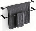 Towel Racks for Bathroom, NEWRAIN 30 inch Double Bath Towel Bar Wall Mounted, Stainless Steel Kitchen Towel Holder, Matte Black Towel Rod Towel Rail Hange by NEWRAIN