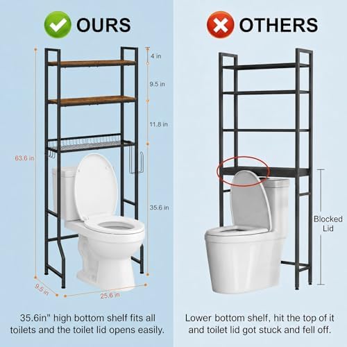 Over the Toilet Storage Cabinet Bathroom Storage Above Toilet - Image 2