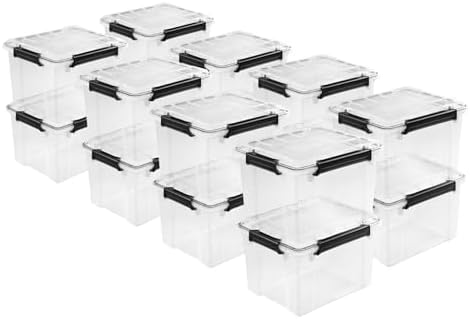 Sterilite Gasket Storage Box with Lids for Home & Office, 34 Quart, 16-Pack by Sterilite