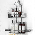Rustproof Shower Caddy Hanging with Soap Holders for Bathroom, Grey by REINHARDT