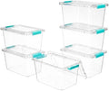 Vtopmart 6 Pack 5 Qt Clear Storage Bins with Lids for Toy & Craft Storage by Vtopmart