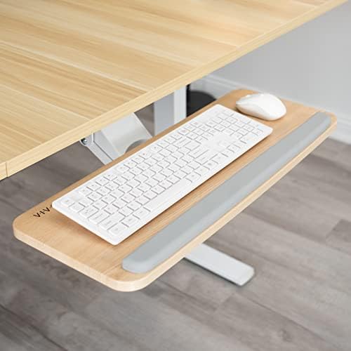 VIVO Light Wood Under Desk 25 x 10 inch Keyboard Tray, MOUNT-KB03C - Image 2