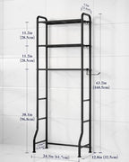 Kitsure Over Toilet Storage Rack, 63.2" H Space-Saving, Holder & Hooks - Image 2