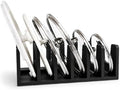 Pot Organizers Inside Cabinet – Pot Lid & Plate Rack for Cabinet, Multi-Use Storage for Lid Organizer Inside Cabinet - Cutting Boards, Baking Sheets & Trays - Fits Under Cabinet or Drawer (Black) by Unknown