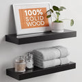 Homeforia 20 Inch Floating Shelves, High-End Solid Pine Wood, Set of 4 by Homeforia