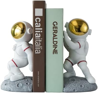 Space Bookends for Kids Room Nursery, Astronaut Themed Decor by BanllisDinoFunandSpaceAdventures