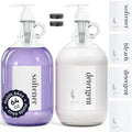 Homesphere Glass Laundry Detergent Dispenser, 2-Pack 64oz Pump Jars by Homesphere