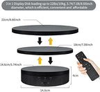 Remote Motorized Rotating Display Stand Turntable Motorized Lazy Susan with 5.74/7.08/8.66 inch Replacement Cover for Photography Products and Shows (Black) - Image 2