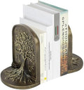 Tree of Life Vintage Heavy Bookends, 2 Unique Bronze Decorative Bookend for Shelves or Bookcase, Anti-Slip Book Shelf Bookends Decorative, Gifts for Mother and Father by ZGYLIN