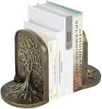 Tree of Life Vintage Heavy Bookends, 2 Unique Bronze Decorative Bookend for Shelves or Bookcase, Anti-Slip Book Shelf Bookends Decorative, Gifts for Mother and Father by ZGYLIN