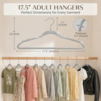 SMARTOR Plastic Hangers 200 Pack - Thin Hangers for Space Saving - Gray - Image 6