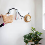 Three by Three Seattle Minimalist Wall-Mounted Coat Rack, Black Metal - Image 6