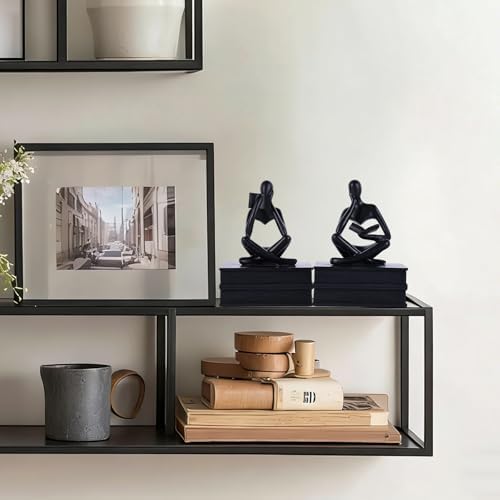 Heavy Duty Book Ends for Shelves, Thinker Bookends Set of 2 Decorative Book Ends for Heavy Books, Modern Unique Shelf Decor for Home Office Living Room Desk - Image 5