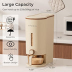 UFORU Rice Dispenser 23-25 LB,Airtight Storage Container,Measuring Cup - Image 2