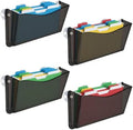 Azar Displays 250055-SMK Plastic Wall Mount File Holder with Suction Cups Smoke Colored, 4-Pack by AzarDisplays
