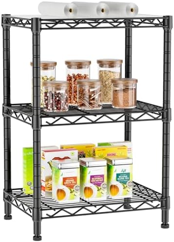 Golpart 3Tier Adjustable Storage Shelves Metal Wire Shelving Standing Shelf by Golpart