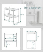 Shantton Cabinet Shelf Organizer, Pantry Shelf Rack, White 13x8.3x7.3 - Image 3