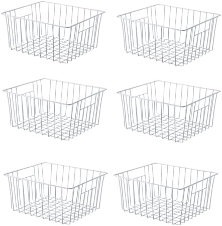 Freezer Storage Organizer Baskets, Household Refrigerator Chest Organization with Built-in Handles for Cabinets, Pantry, Closets, Bedrooms by Y.Z.Bros
